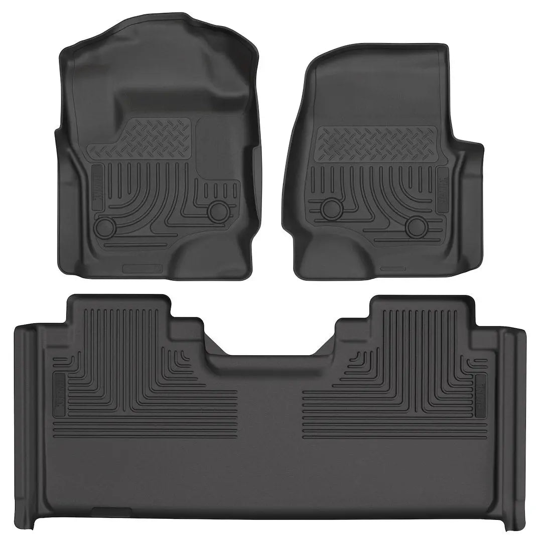 HuskyLiner WB Front & Second Seat Floor Liner for Ford F-250 & F-350 Super Duty (2017-2020)