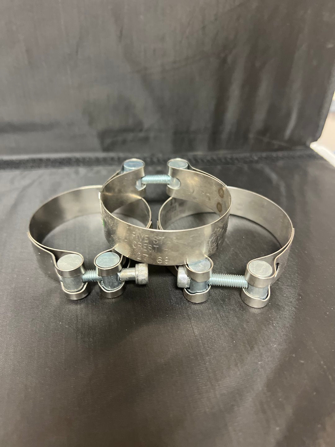 HELIX RACING S.S. Exhaust Clamp 2.31 to 2.49 Inches Diameter, Part Number 2122769