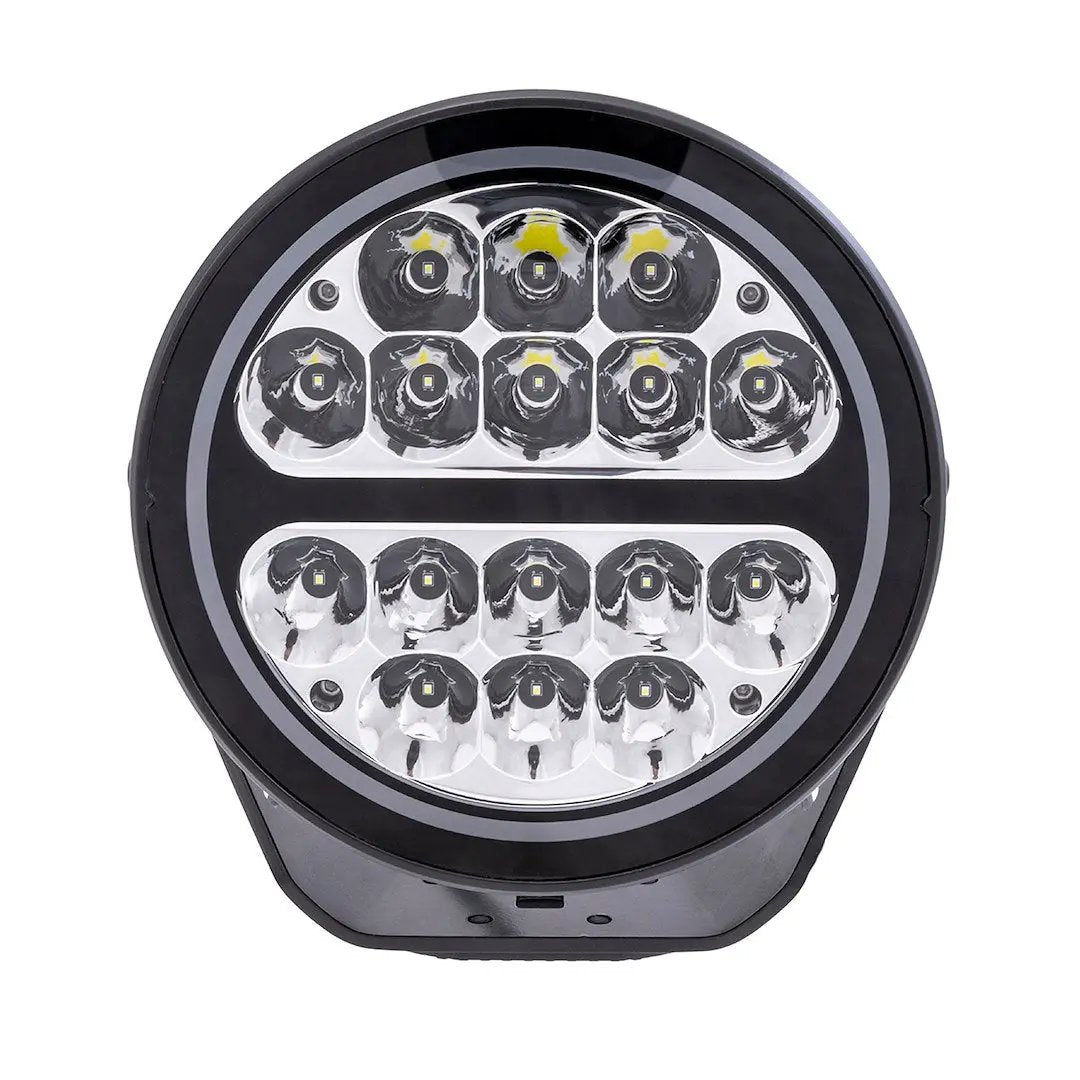 TrailFX 7IN Round 16x5W Spot Pattern Black Amber Lens with CV - Model 7RNDS2 by TRAILFX