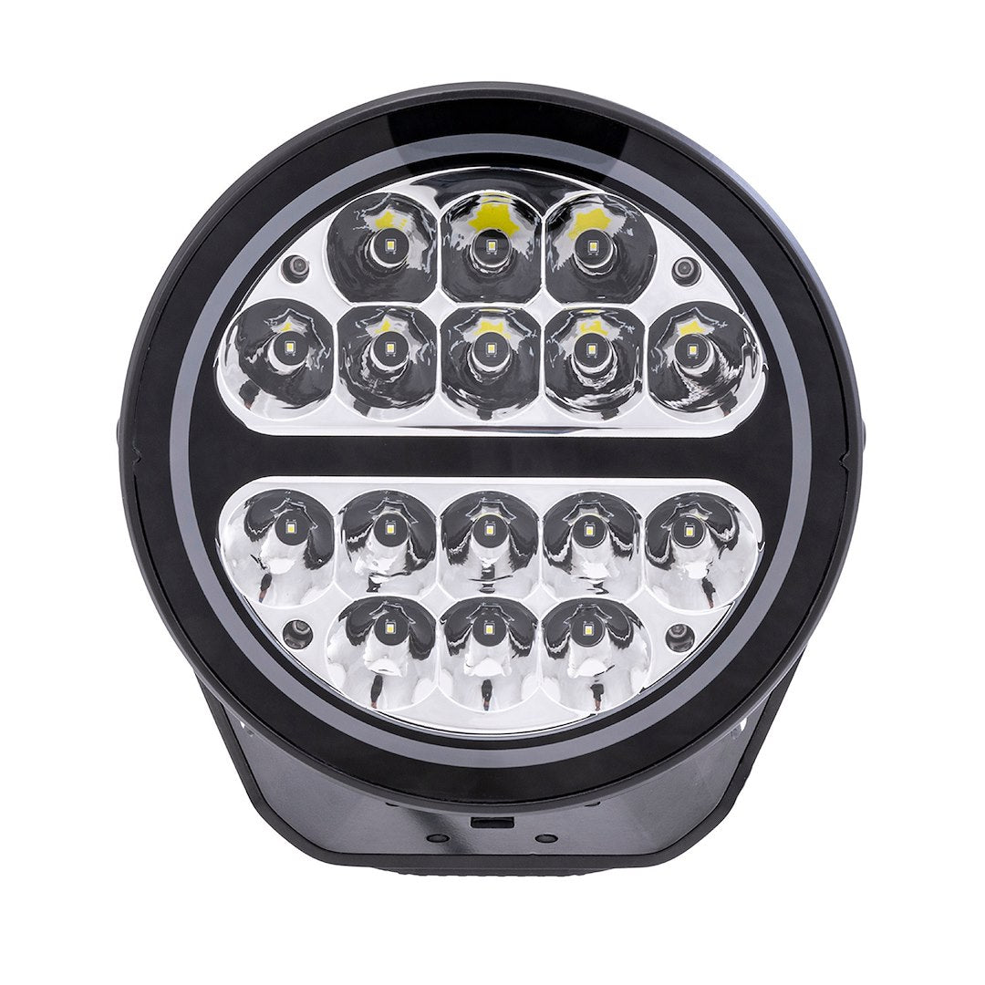 TrailFX 7IN Round 16x5W Spot Pattern Black Amber Lens with CV - Model 7RNDS2