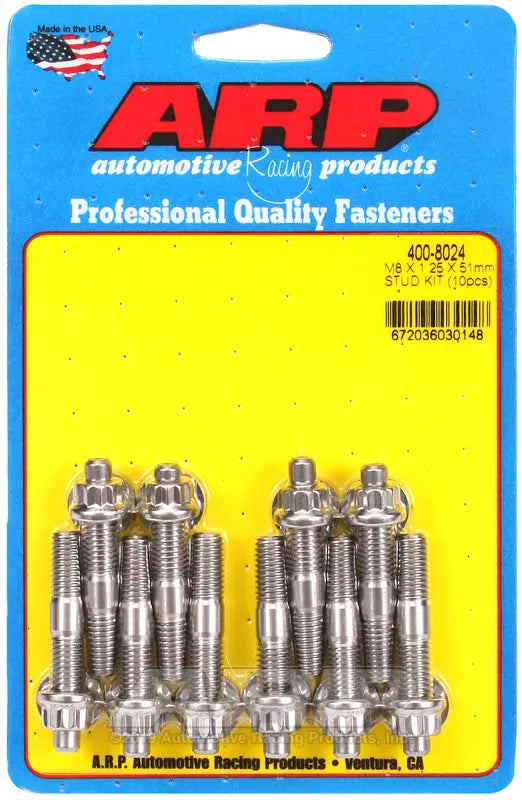 ARP M8x1.25x51mm Broached Standard Bolt - Heavy-Duty Fastener for Automotive and Industrial Applications