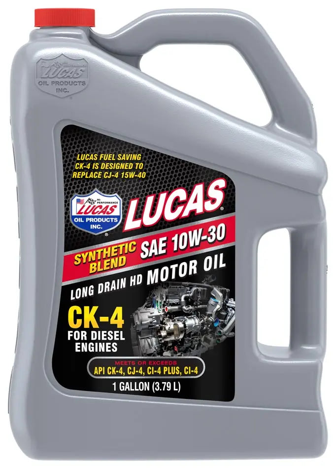 Lucas Oil Synthetic Blend SAE 10W-30 CK-4 Heavy Duty Motor Oil (Part #10282)