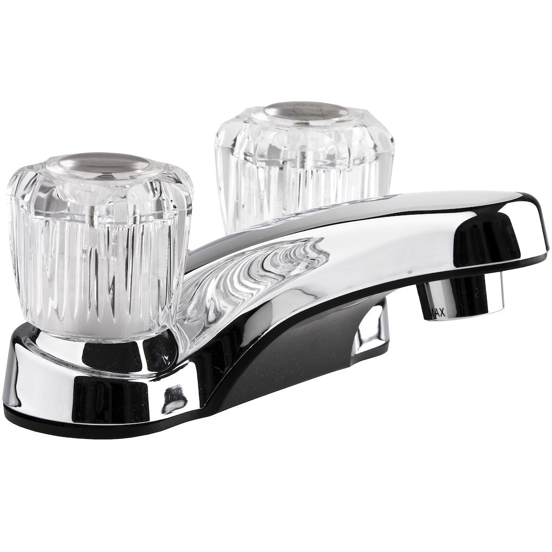 DURA FAUCET DFPL700ACP Crystal Spray Bathroom Faucet with Chrome Finish