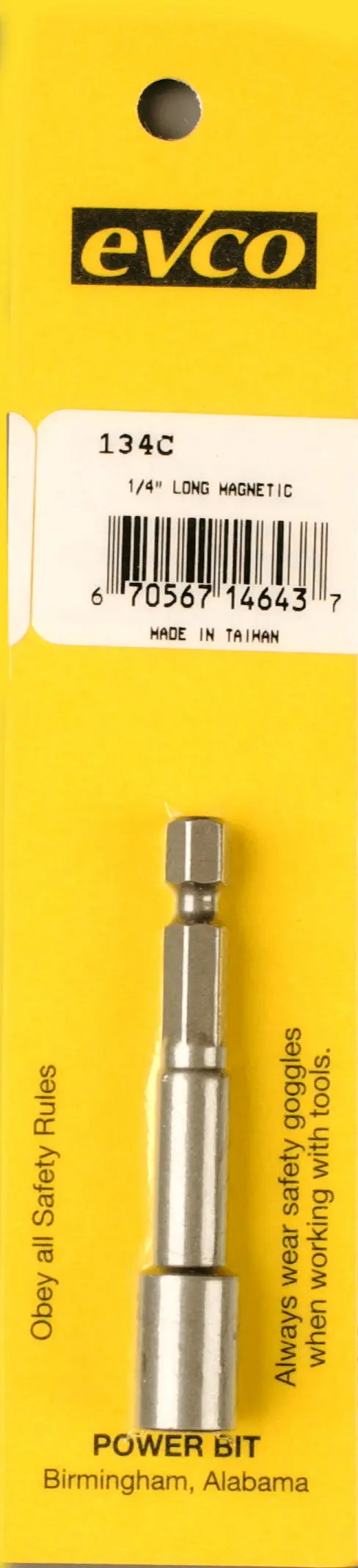 AP Products 009134C 1/4-inch x 2-9/16-inch Magnetic Bit for Power Tools