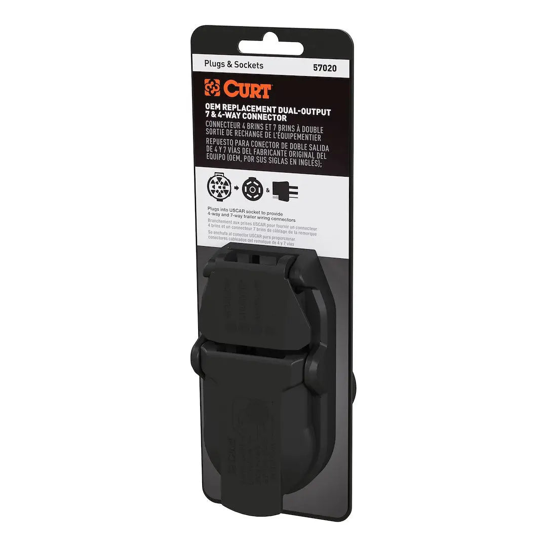 CURT Manufacturing OEM Replacement Dual-Output 7 & 4-Wire Trailer Wiring Harness (Part #57020)
