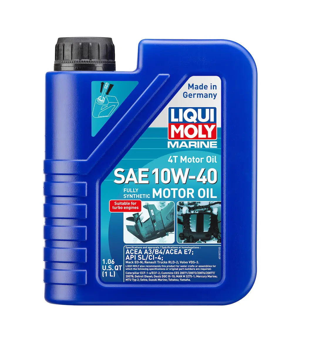 LIQUI MOLY Marine 4T Motor Oil 10W-40 – High-Performance Marine Engine Oil for Outboard and Inboard Engines