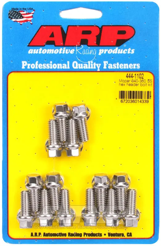 ARP Header Bolt Kit Part Number 4441102 for Automotive Applications