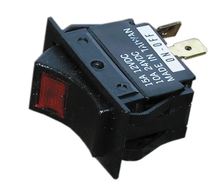 Whitecap Industries Black Rocker Switch (Model S8046C) – On/Off Momentary Switch for Marine and Industrial Applications