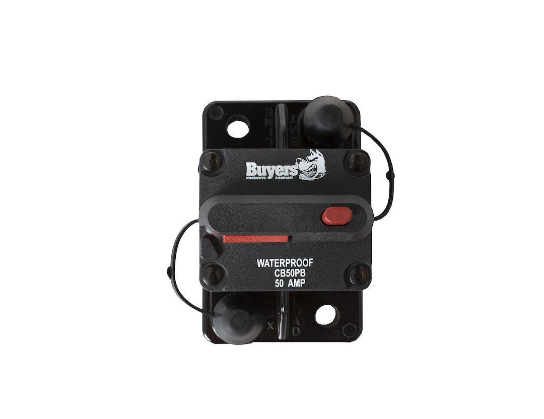 Buyers Prod CB50PB 50 Amp Push-To-Trip Circuit Breaker for Reliable Overload Protection