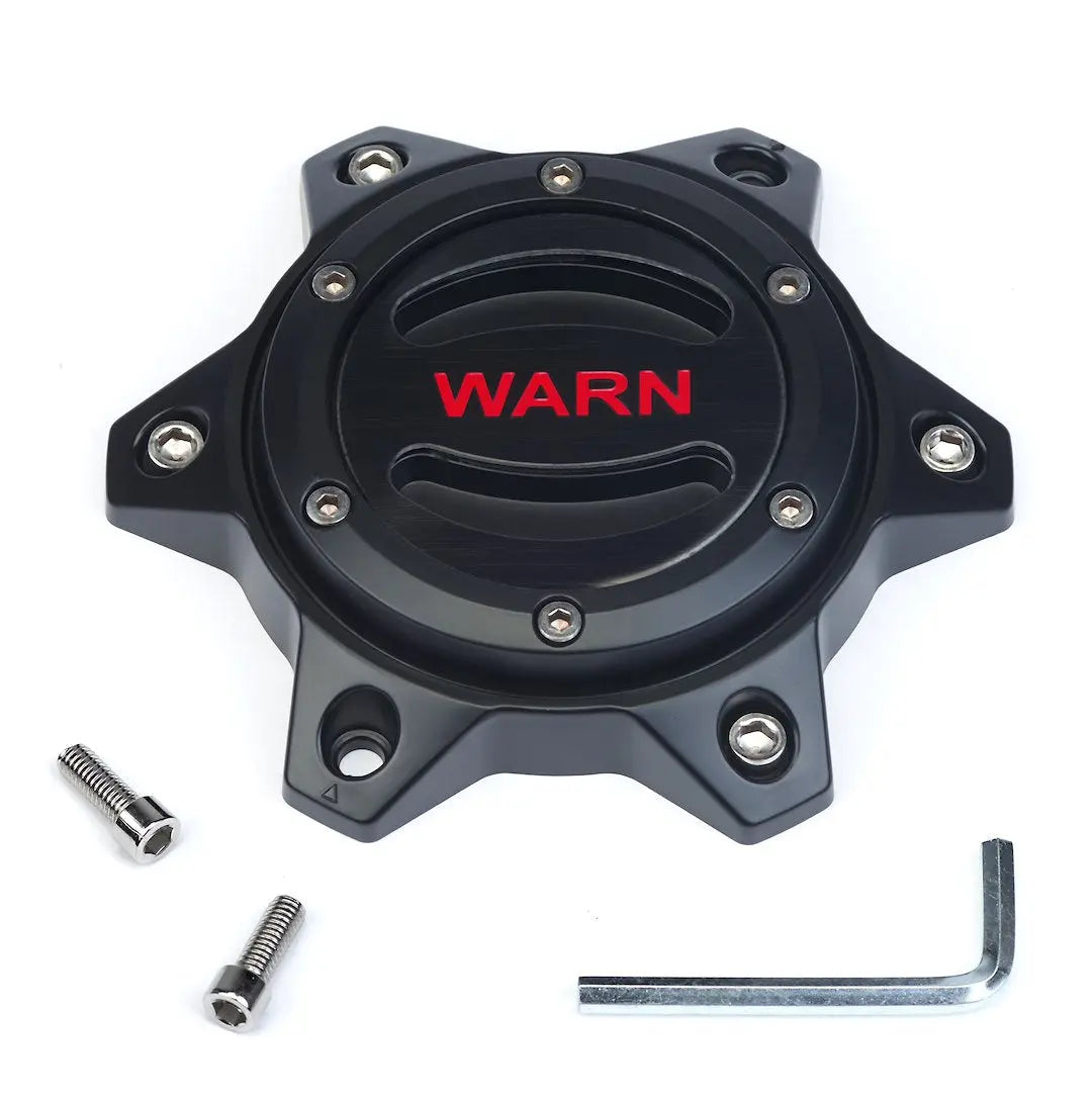 WARN Industries Optional Center Cap Black and Red for Off-Road Vehicles Part 104483