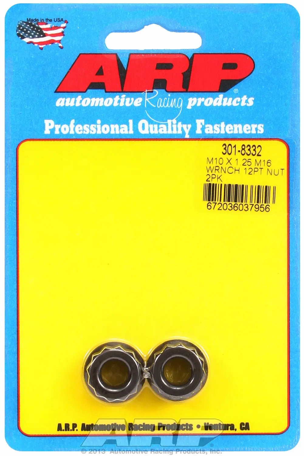 ARP M16 Socket 12PT Nut Kit - Part Number 3018332 for Automotive and Machinery Applications