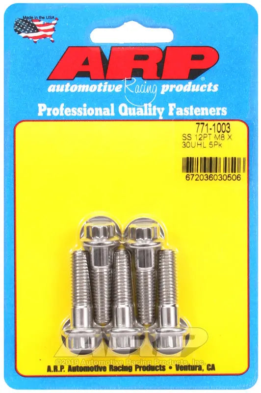 ARP M8 x 1.25 x 30 Stainless Steel 12-Point Nut (Part #7711003)