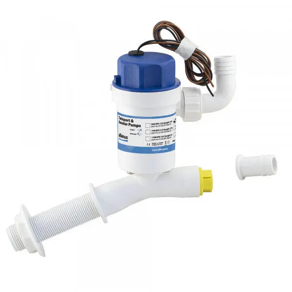Albin 1100 GPH Angled Tube Marine Bilge Pump, 12V - Model A9A0105082