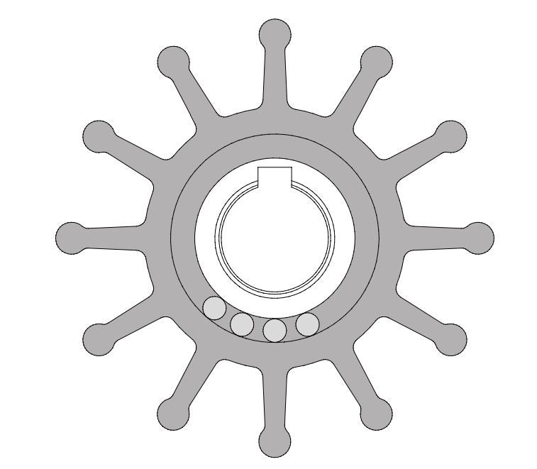 Johnson Pump Impeller Kit Sherwood 10615K MC 97 - Reliable Marine Pump Replacement