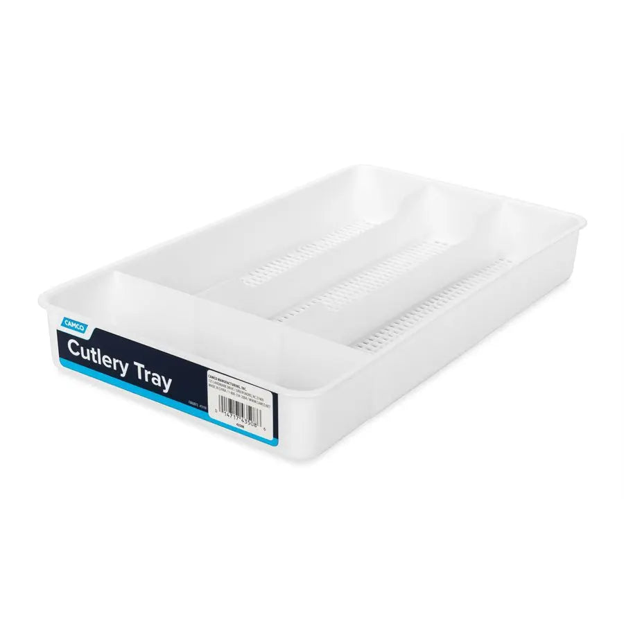Camco Cutlery Tray - Durable Kitchen Organizer for Drawer Storage