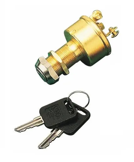 Sea Dog Brass 3-Position Key Switch - Part Number 4203501