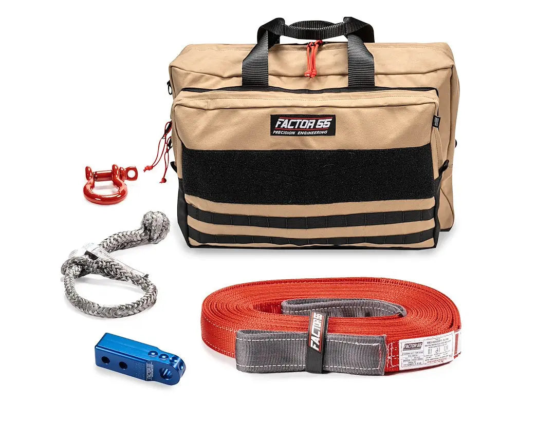Factor 55 OWHE Vehicle Recovery Kit with Blue Hitch - Large