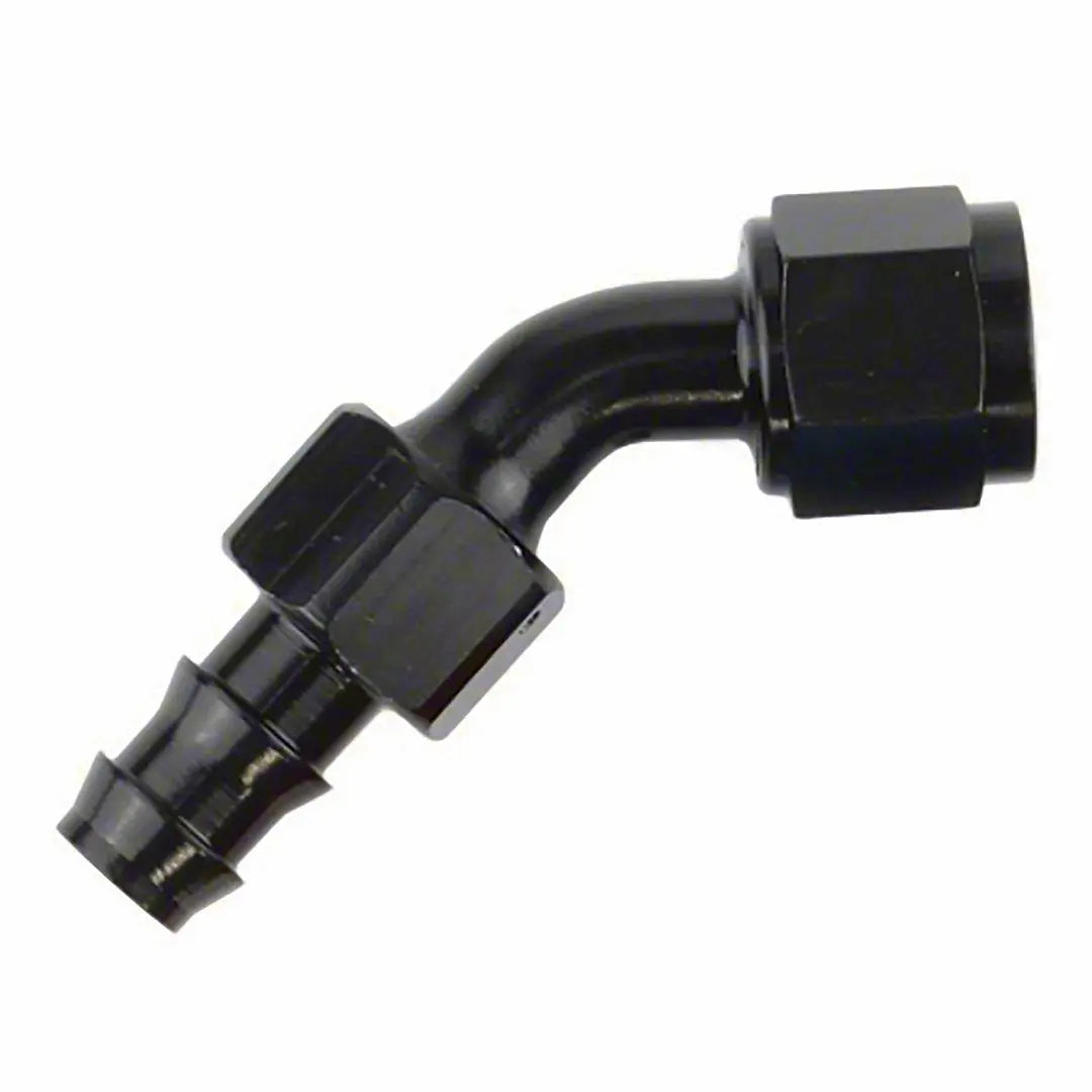 SPEEDFX -8AN x 45 Degree Black Push-On Hose End, Part Number 520845BK