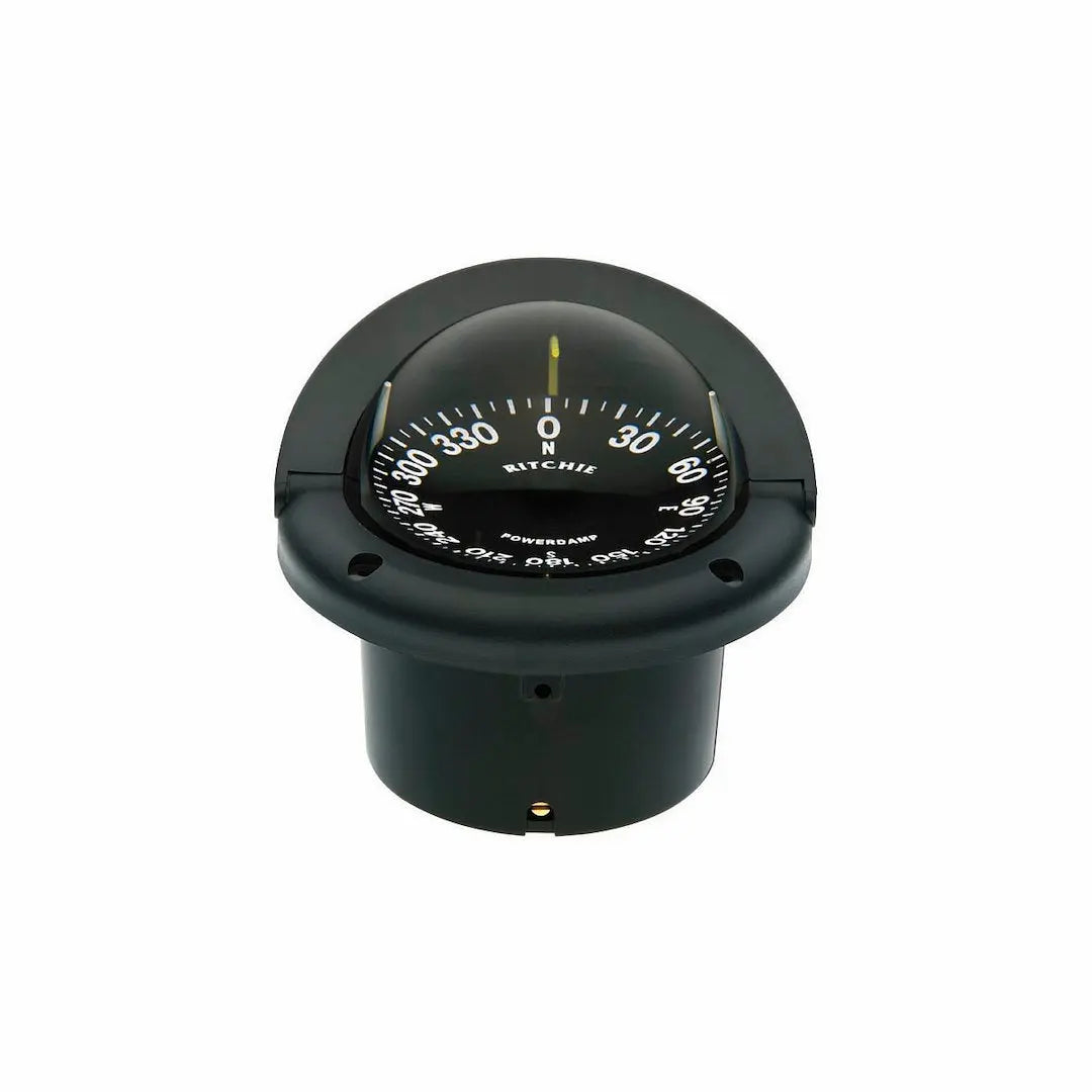 RITCHIE NAVI HF742 Compass Flush Mount with 3.75-Inch Dial in Black