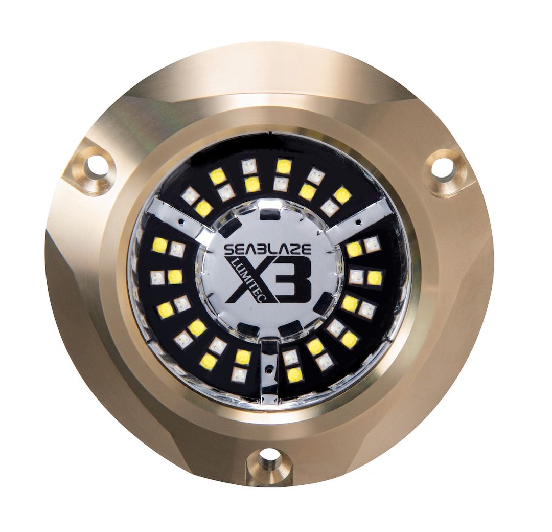 Lumitec SeaBlaze X3 Dual-Color White/Blue Marine LED Light, Part 101945