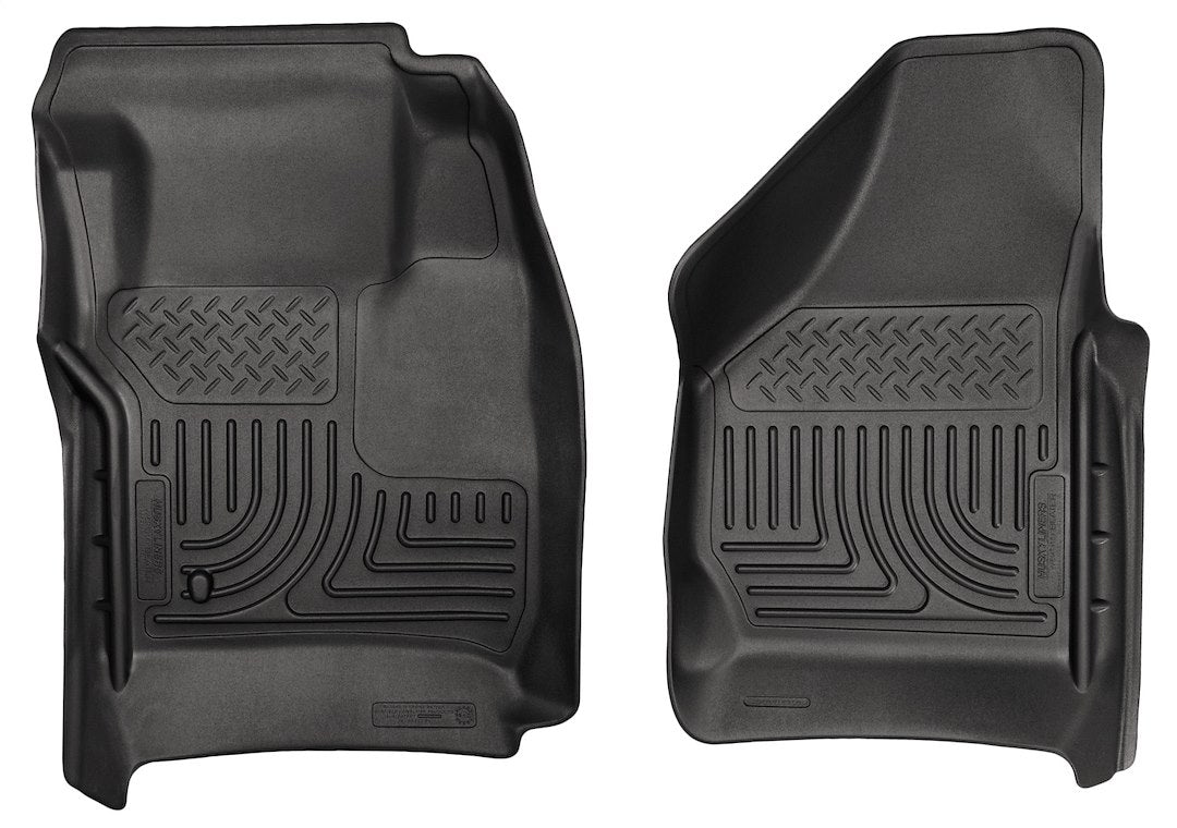 HuskyLiner W.B.FT F250/450 Black Floor Mat for 2008-2010 Ford Super Duty Trucks