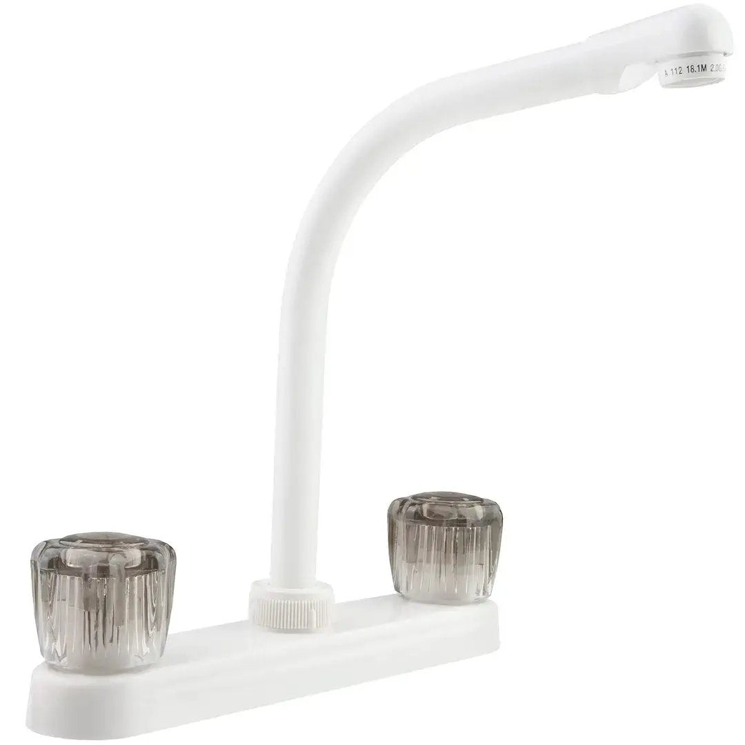 DURA FAUCET DFPK210SWT Hi-Rise RV Kitchen Faucet with Swivel Spout by DURA FAUCET