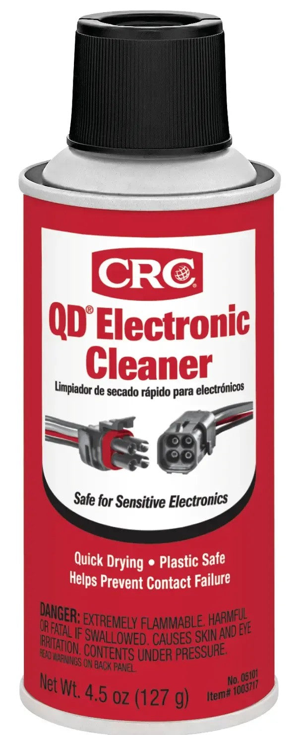 CRC QD Electronic Cleaner 6 oz - Fast-Acting Contact Cleaner for Electronic Components