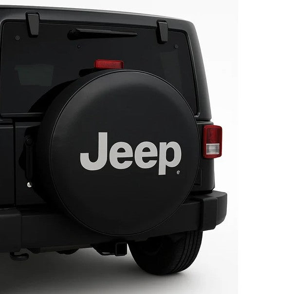 COVERCRAFT Heavy Duty Jeep Logo Spare Tire Cover - Part Number STW1003BK
