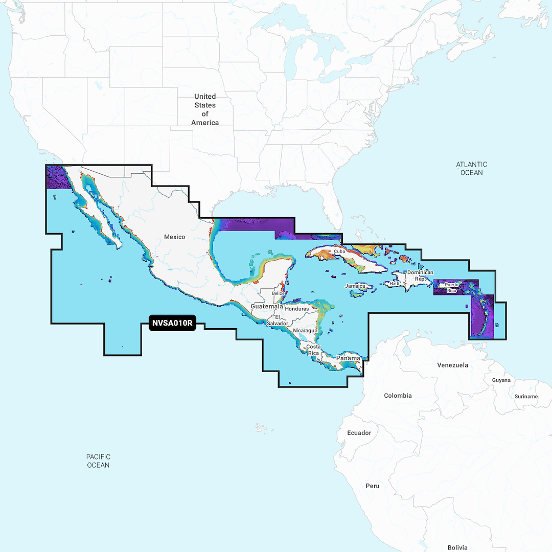 Garmin Carto 010C145100 Central America & Caribbean Inland Map