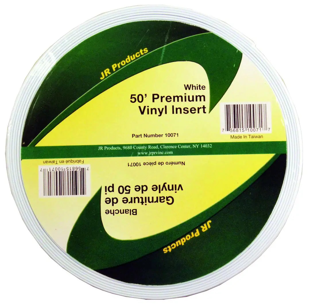JR Products 10071 50' Vinyl Insert in White for RV and Marine Applications