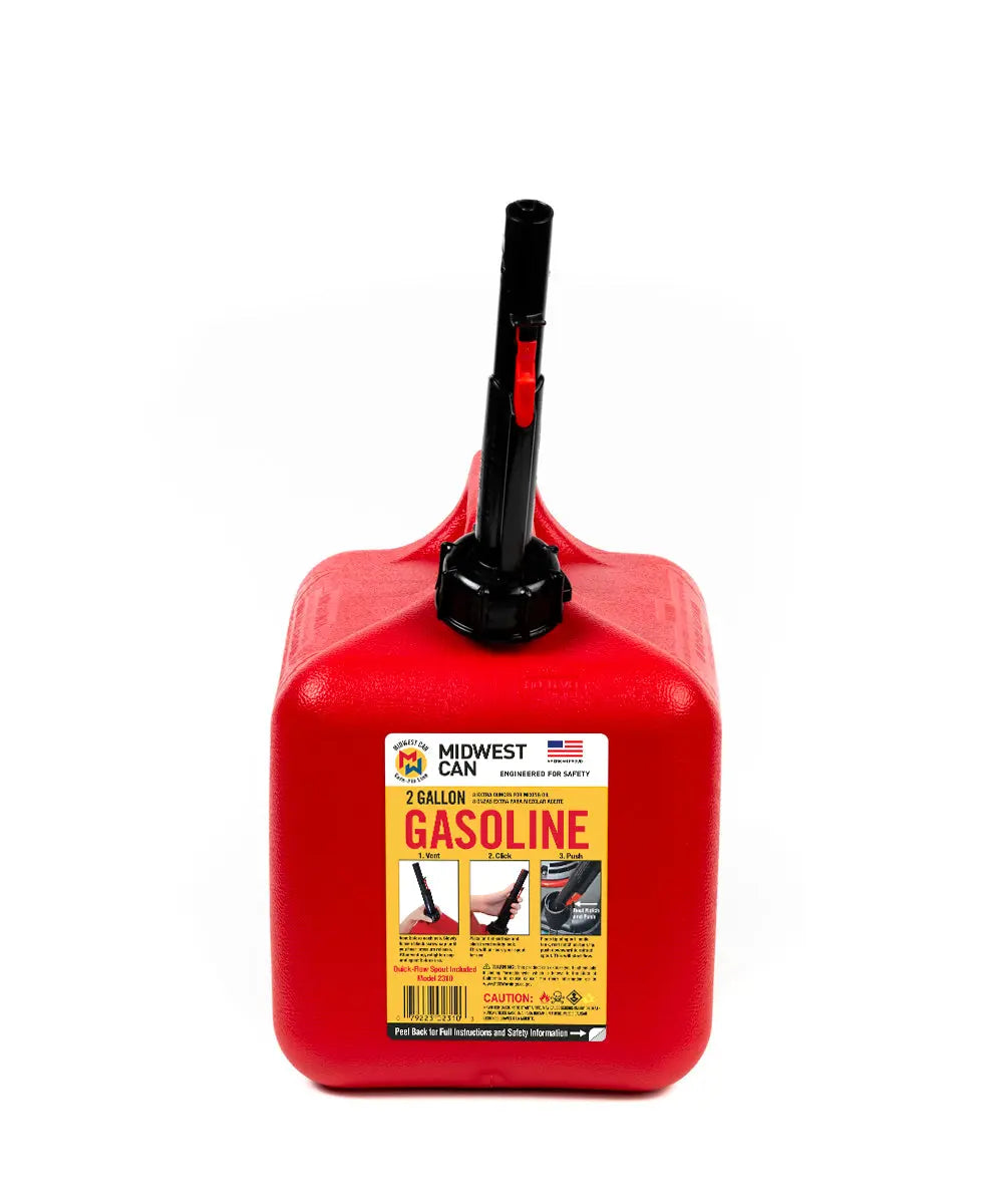 Midwest Can 2310 2-Gallon Gas Can for Safe Fuel Storage