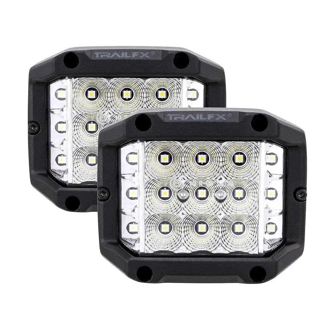 TrailFX POD SD 15x5W Flat Front Black Amber Lens Cover (Part Number: PODSIDF2) by TRAILFX