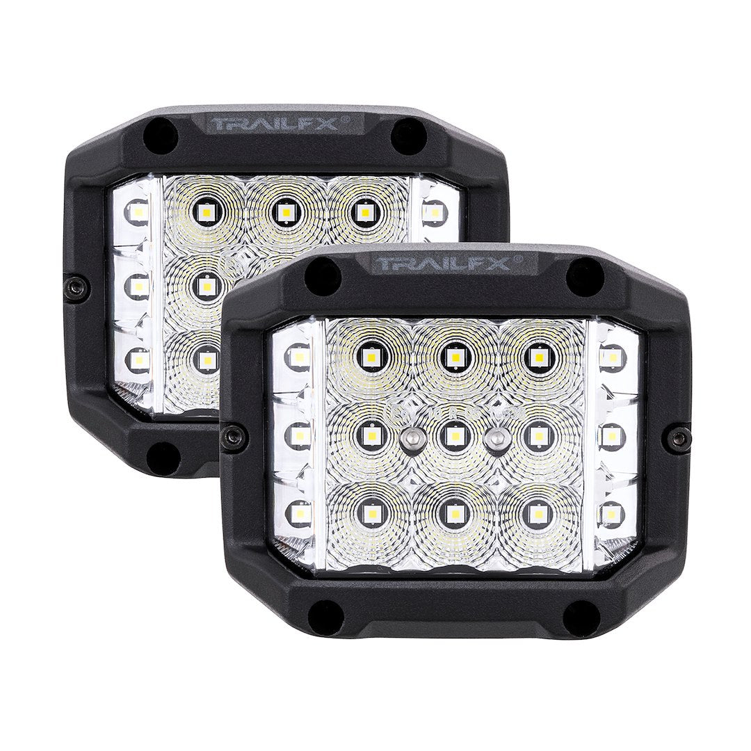 TrailFX POD SD 15x5W Flat Front Black Amber Lens Cover (Part Number: PODSIDF2)