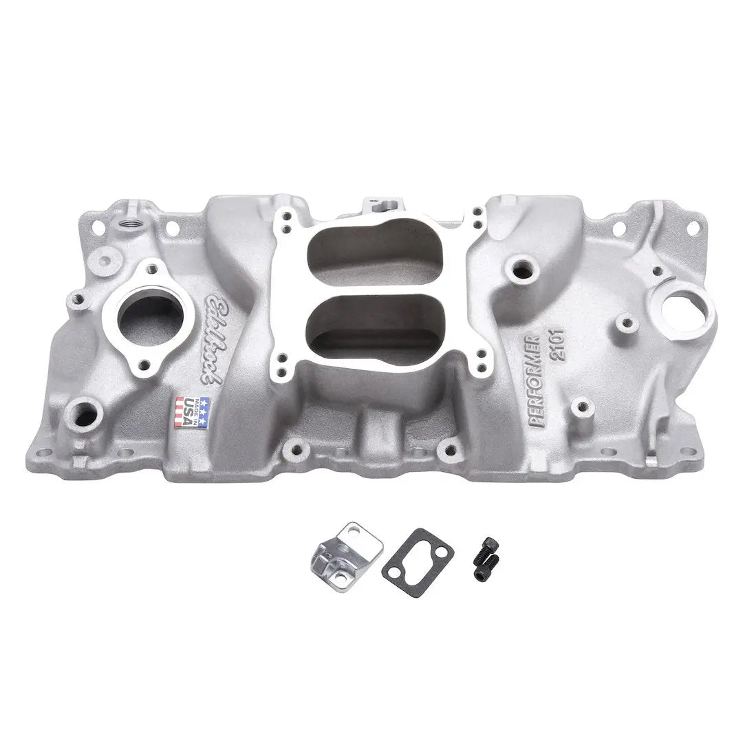 Edelbrock 2101 2 Plane Hi-Rise Intake Manifold for Chevrolet Engines
