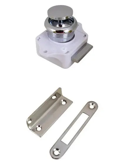 Sea Dog Push Button Rim Latch - Chrome, Part Number 2243001