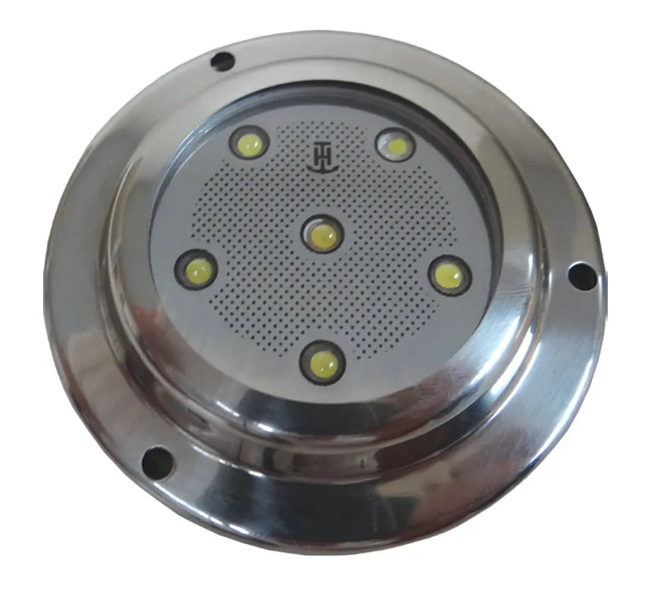 T-H Marine Round Underwater Blue LED with Stainless Steel Bezel - Part Number LED39061DP