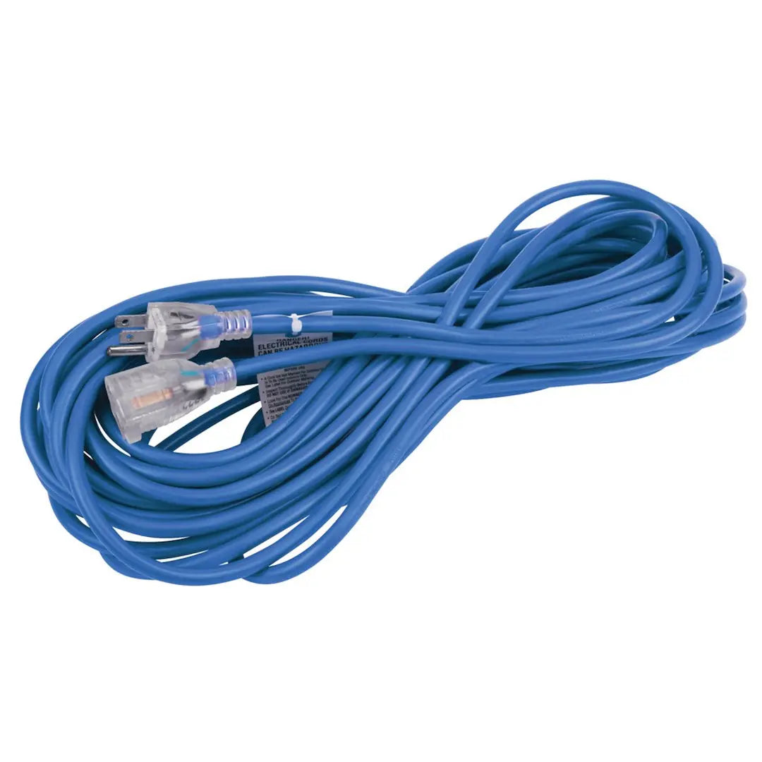 Perform Tool W2257 50 ft 16-Gauge Blue Extension Cord for Heavy-Duty Power Needs