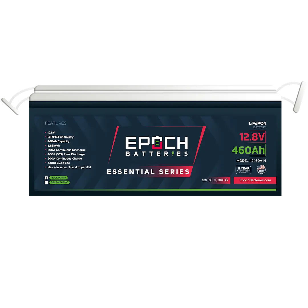 Epoch Battery 12460AH 12V 460AH Heated and Bluetooth Lithium Battery