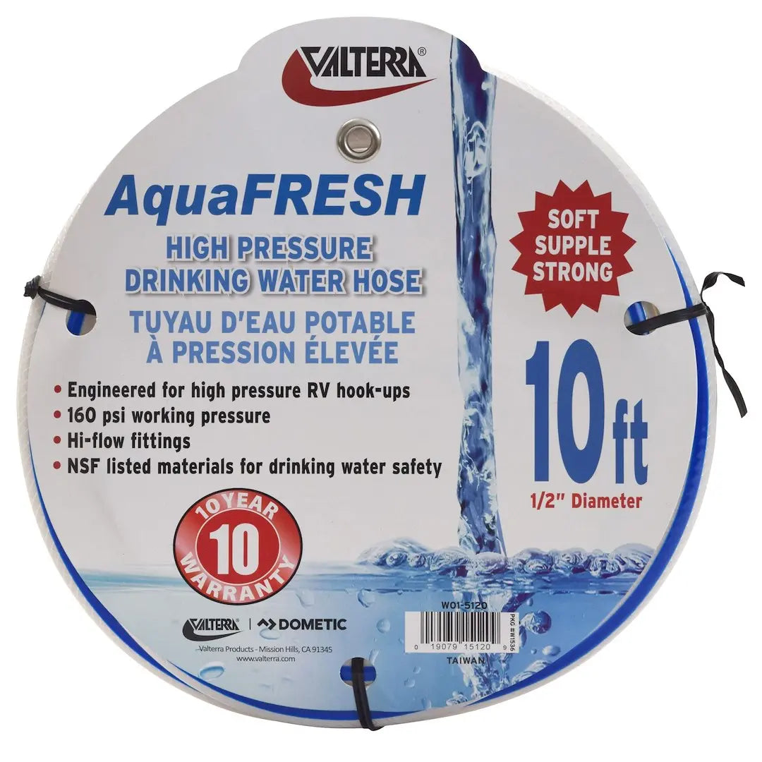 Valterra LLC 1/2 inch x 10 ft Water Hose - White