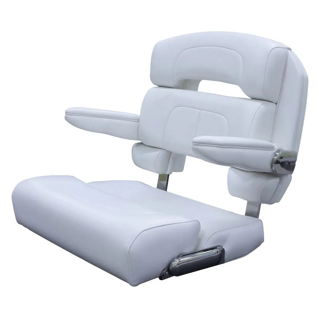 Taco Metals HA125WHA70 Helm Seat 25' Capri Deluxe White S