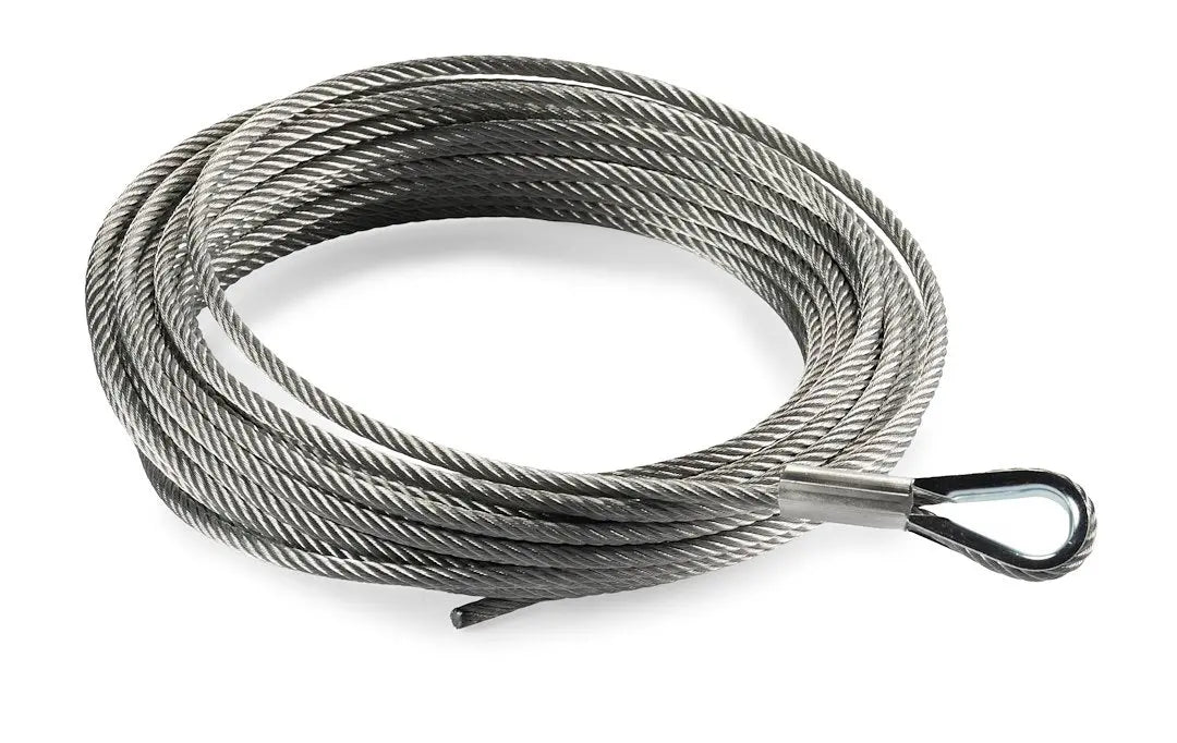 WARN Industries 111259 7/32-Inch by 50-Foot Steel Wire Rope</br>Heavy-Duty Safe Load Wire Rope for Industrial Use