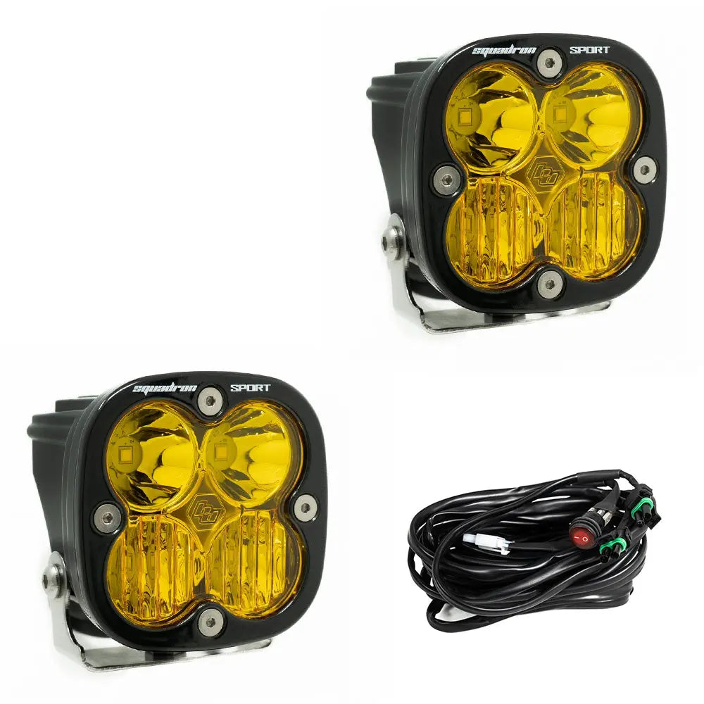 Baja Designs Squadron Sport Amber Driving/Combo LED Light - Part #557813