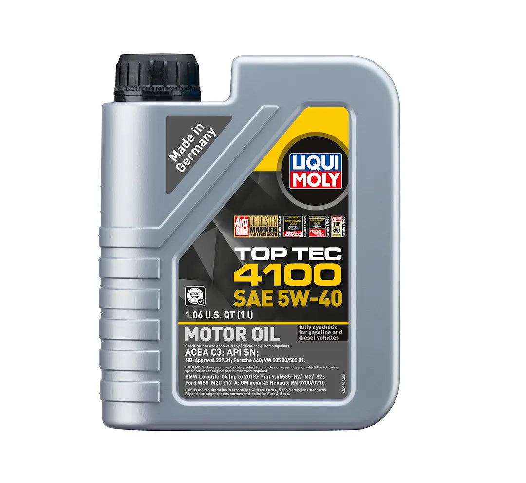 LIQUI MOLY Top Tec 4100 5W-40 Synthetic Motor Oil - High Performance Lubricant for Gasoline & Diesel Engines