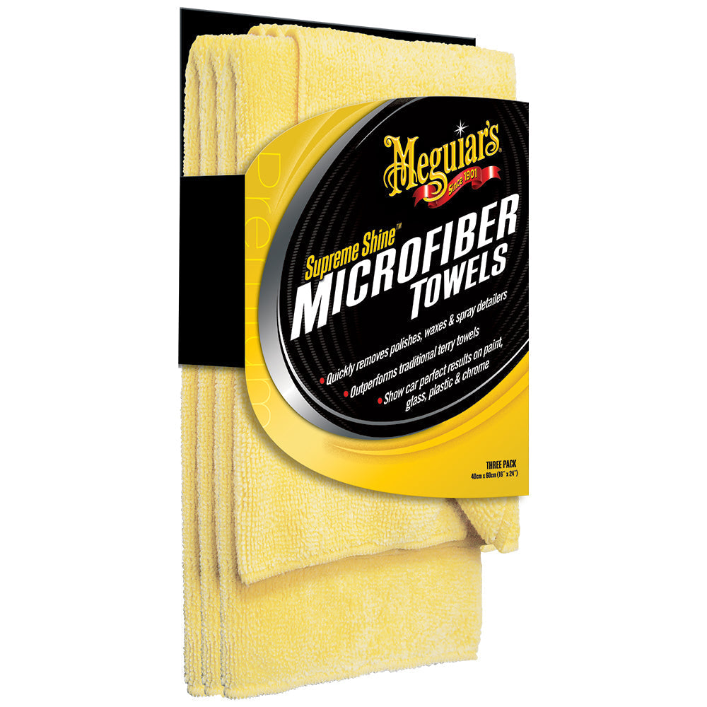 Meguiar's Wax Supreme Shine Microfiber 3-Pack – Premium Car Detailing Cloths