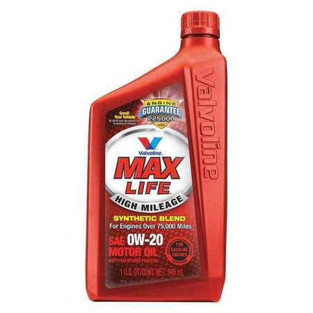 Valvoline MaxLife SAE 0W- Synthetic Motor Oil - Part Number 833002