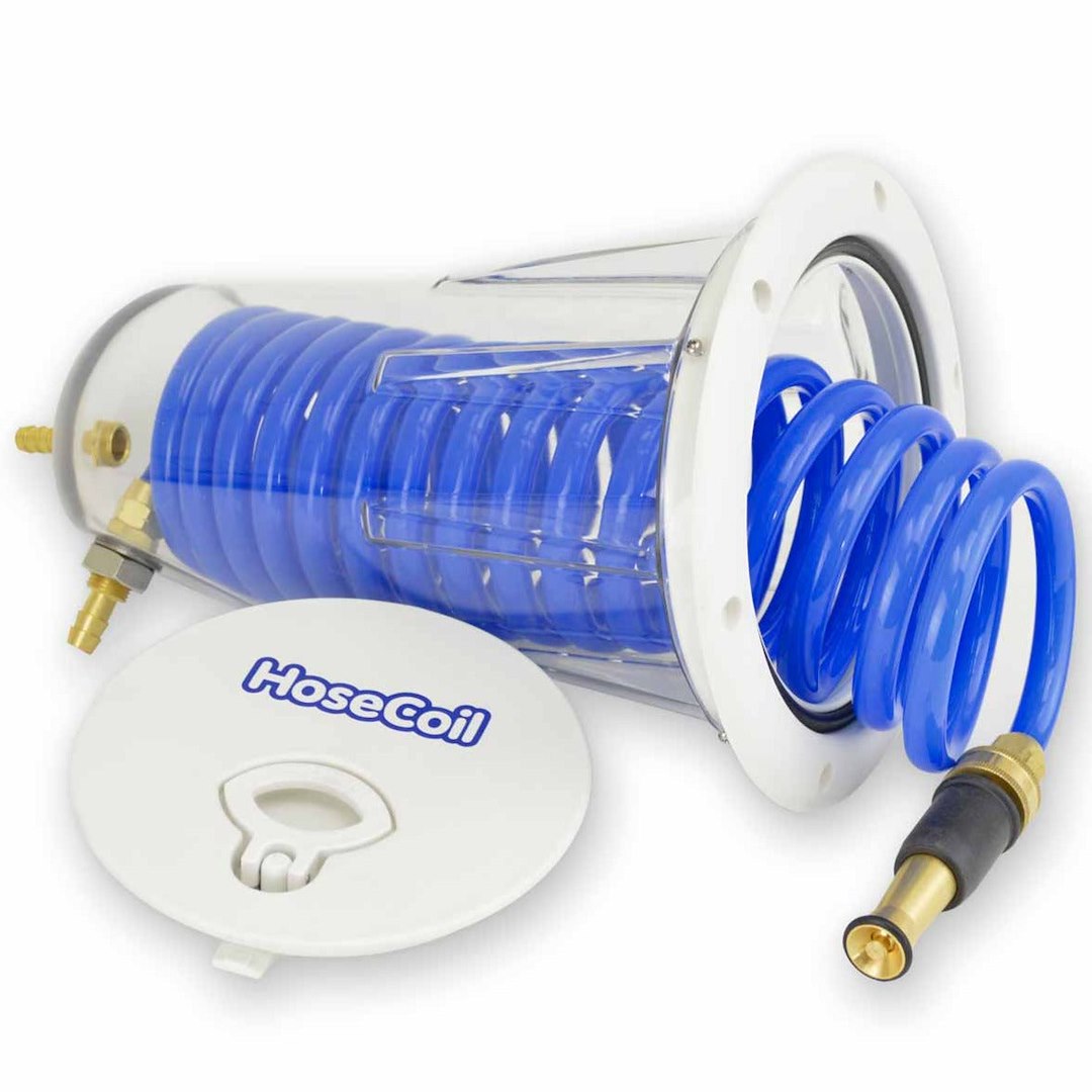 HOSECOIL HC15F Flush Mount with 15 ft Coiled Hose for Flexible Fluid Delivery