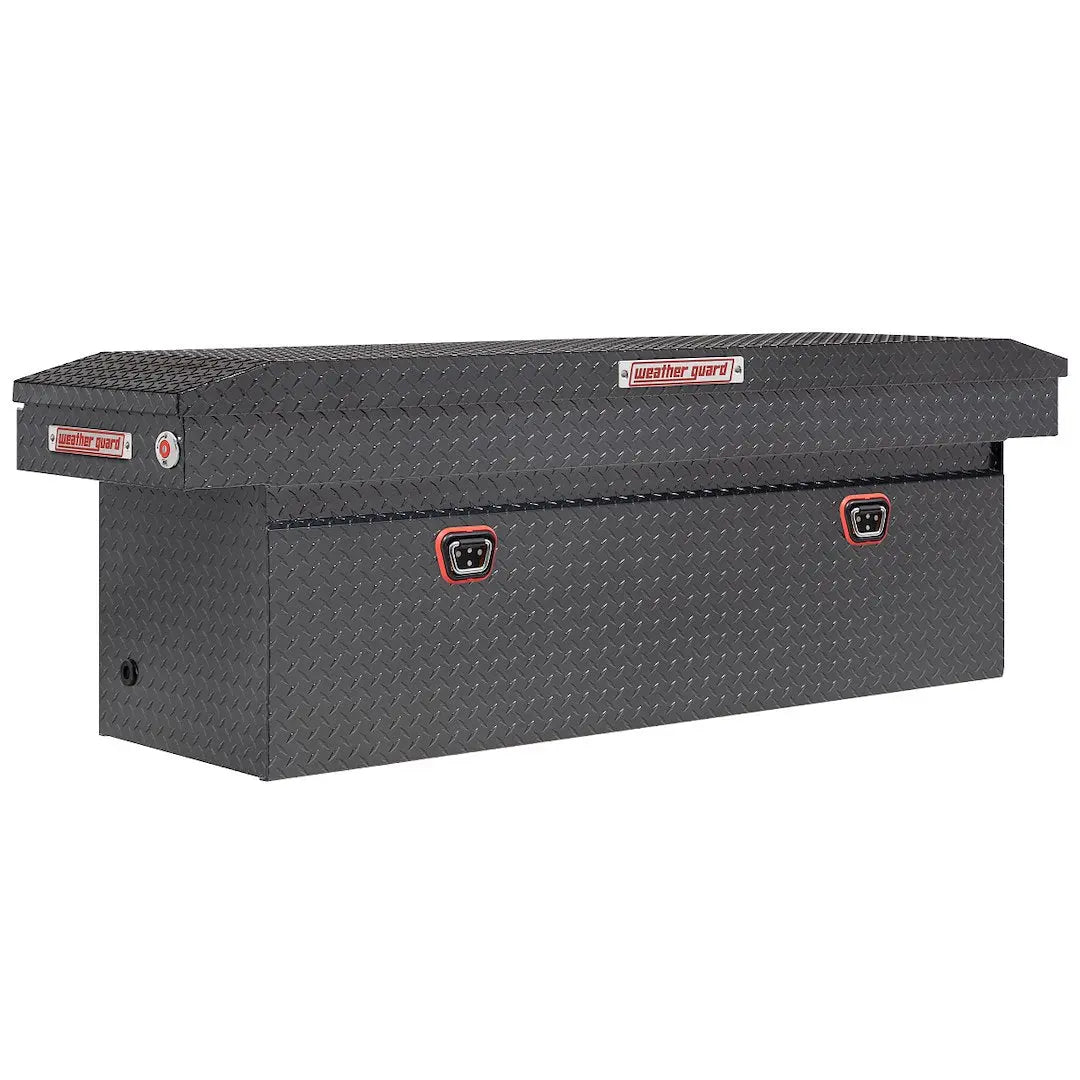 WeatherGuard Saddle Box Part #123604 – Durable Aluminum Storage for Trucks