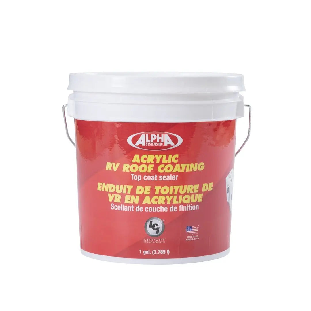 Lippert Components 862401 1-Gallon White Latex Roof Coat for RV and Trailer Roofing