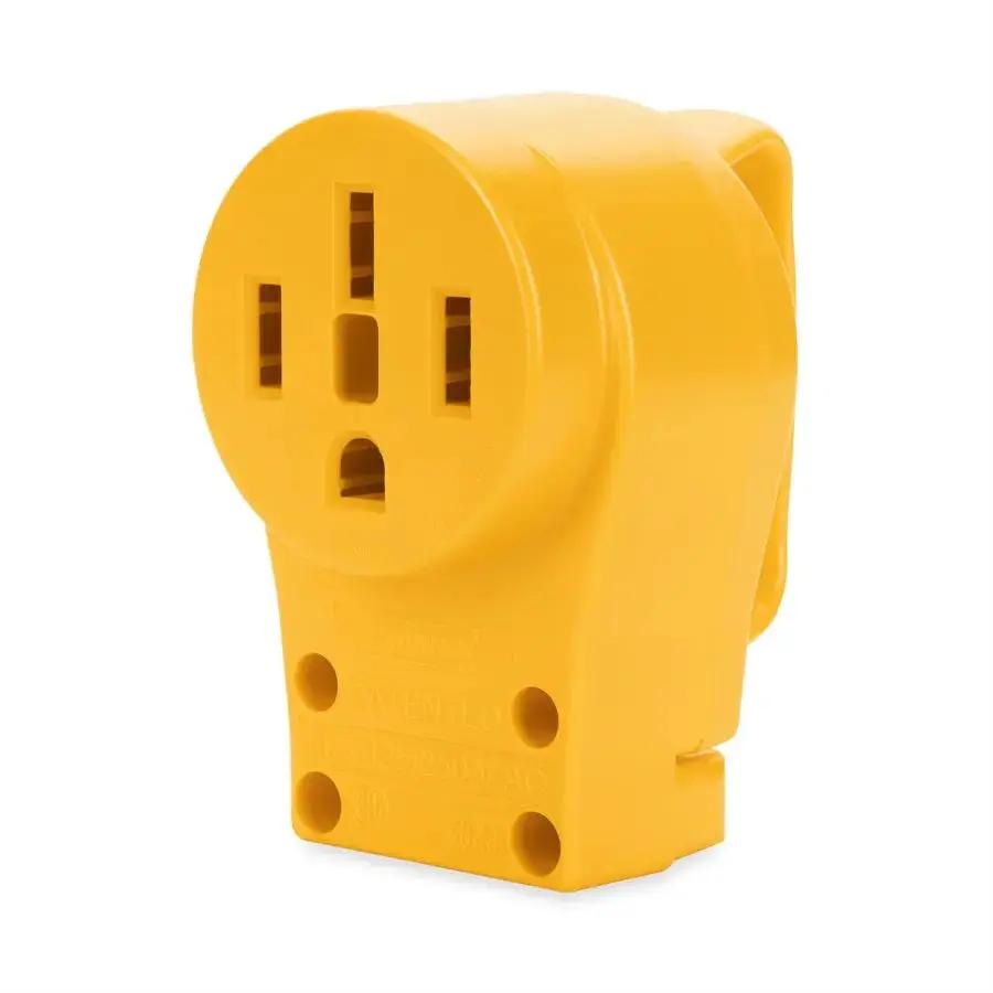 Camco 55353 50 Amp Power Grip Female Receptacle for RV and Marine Applications by CAMCO