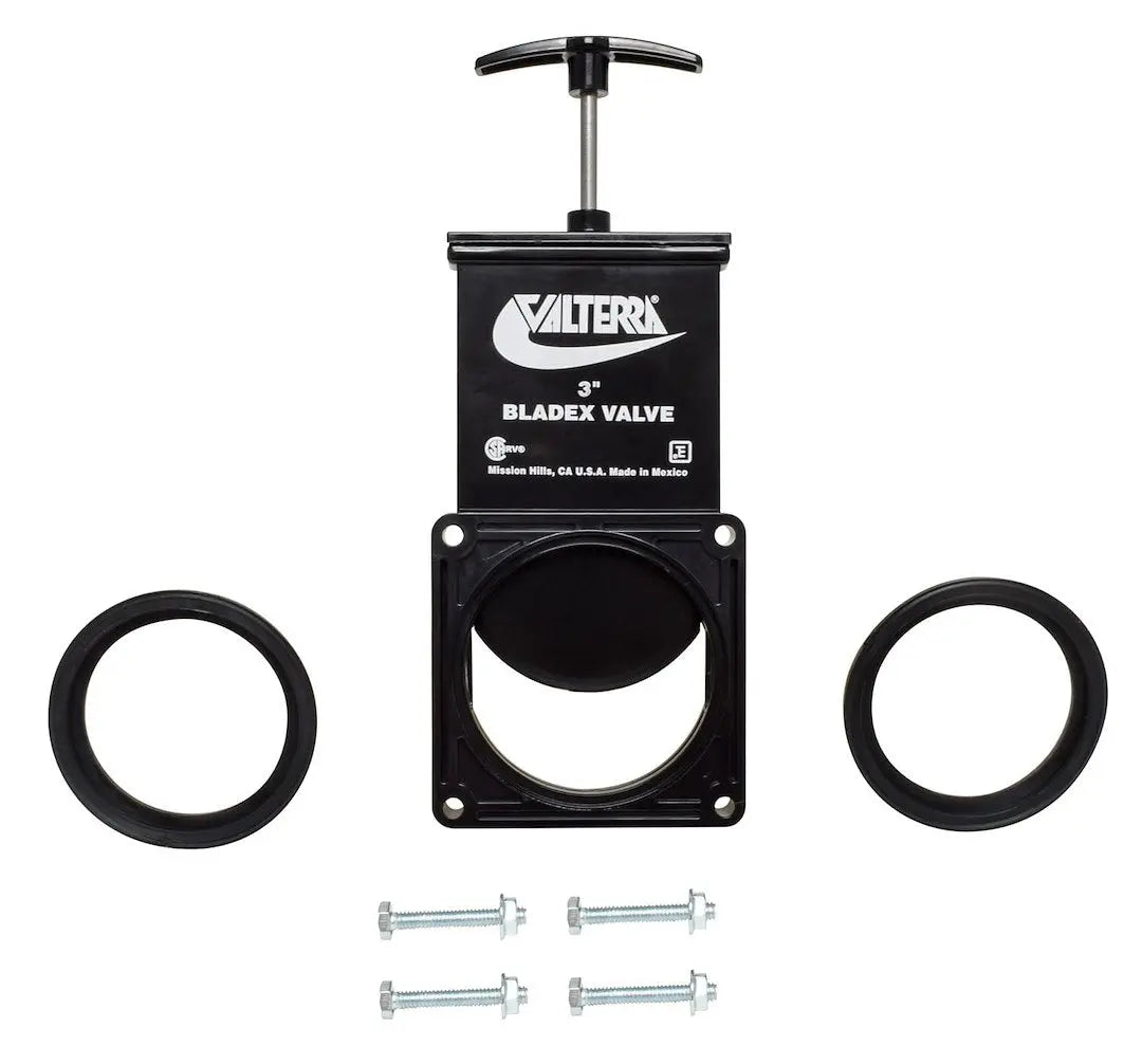 Valterra LLC T1003VPM Waste Valve Body - 3 Inch with 1-Chemical Dispenser Opening